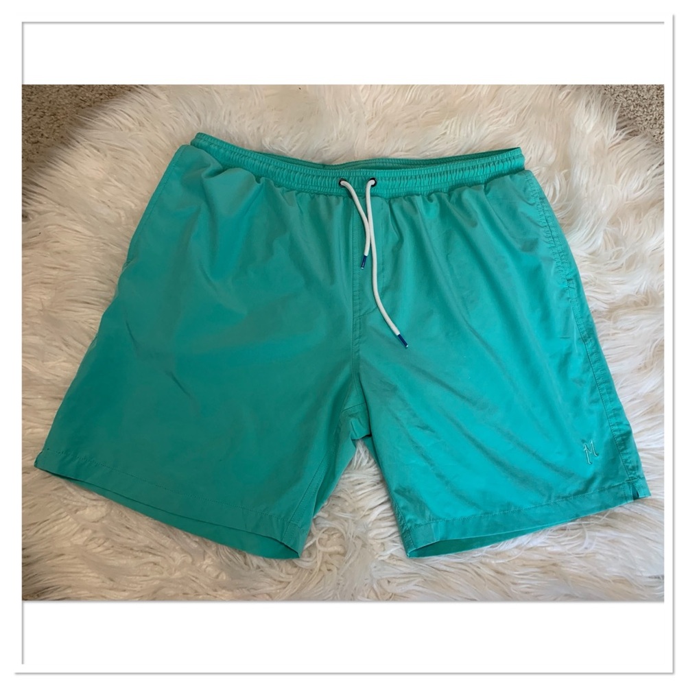 Mugsy Lagoons Swim Performance Shorts Turquoise Size XL